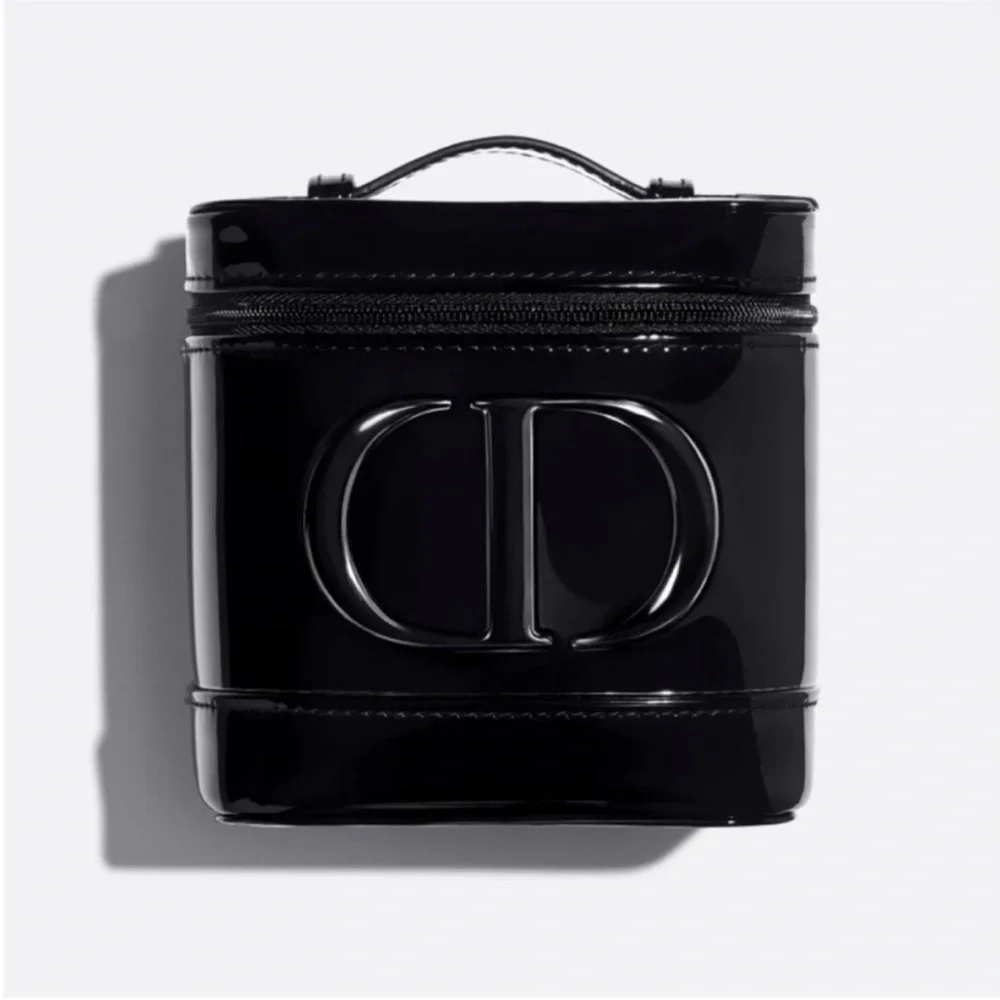 Dior Beauty Black Patent Vanity Case Bag